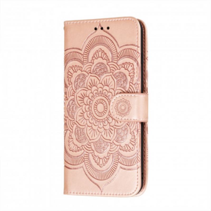 Capa Em Pele Para Samsung Galaxy A52 4G / A52 5G / A52s 5G Mandala Completa