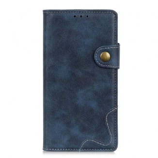 Capa Flip Para Samsung Galaxy A52 4G / A52 5G / A52s 5G Botão Artístico E Costuras