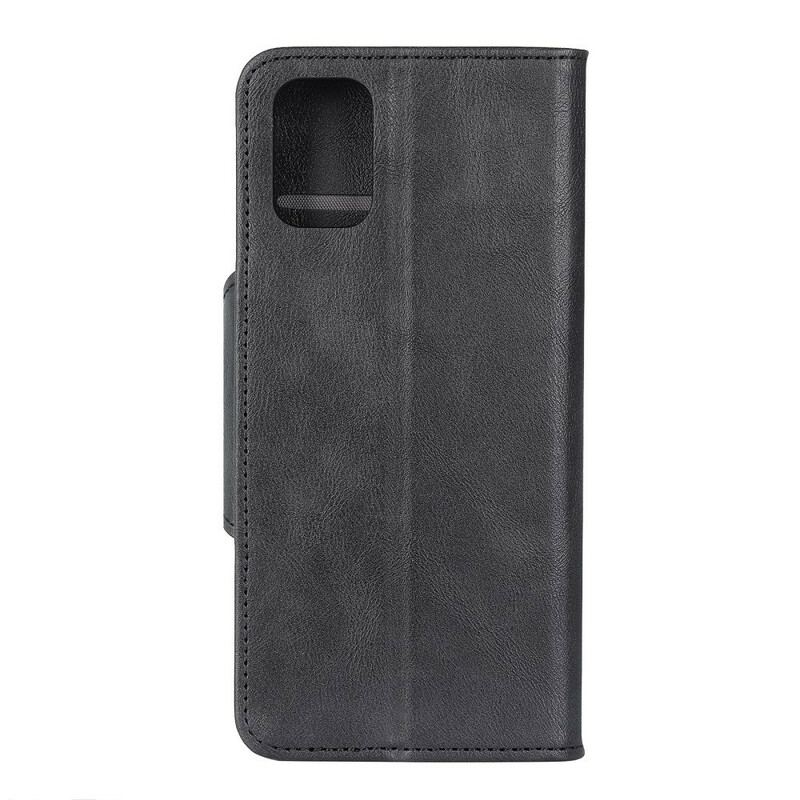 Capa Flip Para Samsung Galaxy A52 4G / A52 5G / A52s 5G Botão Vintage De Couro Falso