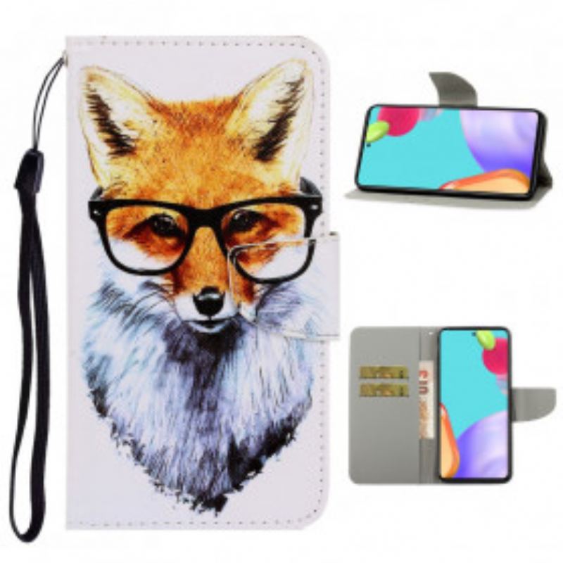 Capa Flip Para Samsung Galaxy A52 4G / A52 5G / A52s 5G De Cordão Brainy Fox Com Alça