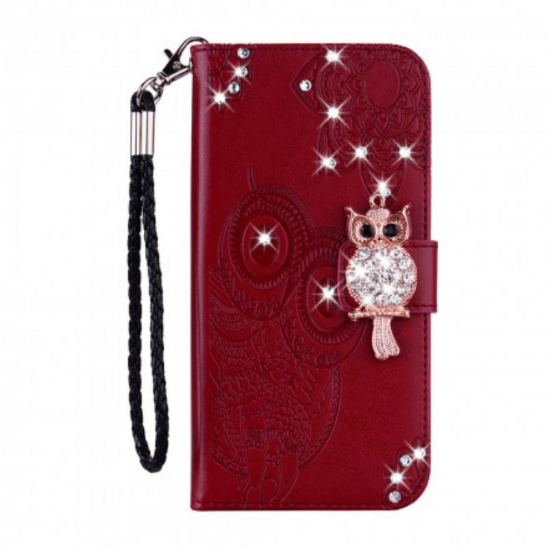 Capa Flip Para Samsung Galaxy A52 4G / A52 5G / A52s 5G Coruja Mandala E Charme