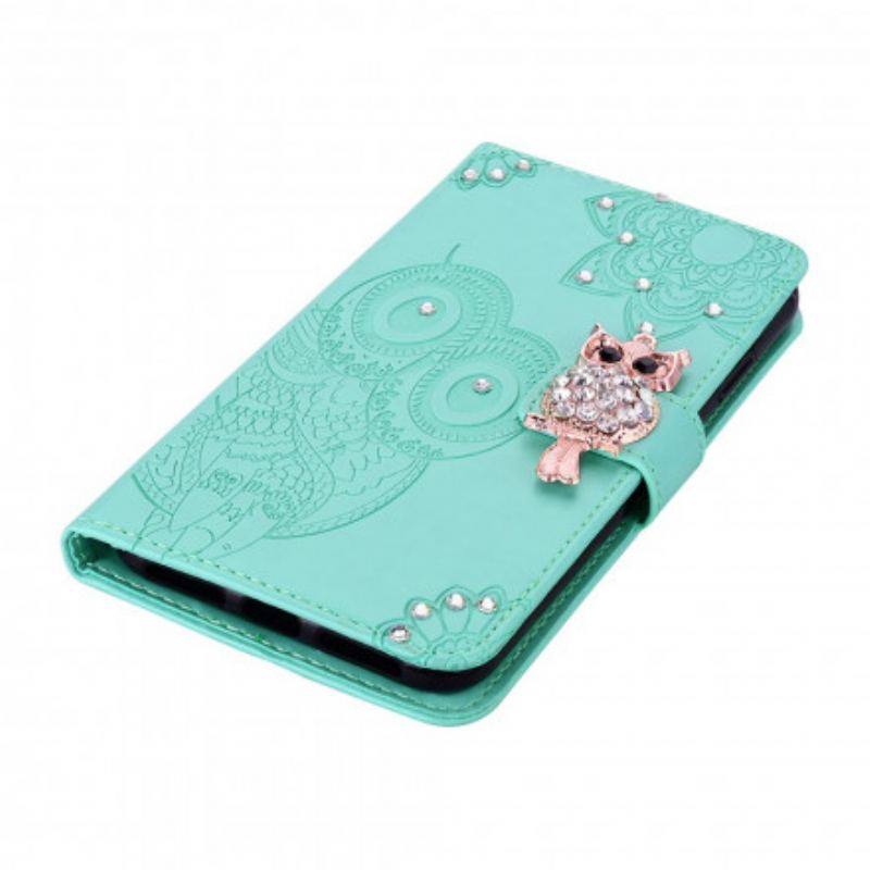 Capa Flip Para Samsung Galaxy A52 4G / A52 5G / A52s 5G Coruja Mandala E Charme