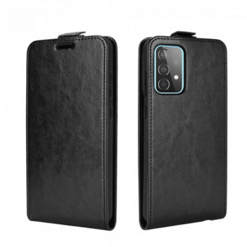 Capa Flip Para Samsung Galaxy A52 4G / A52 5G / A52s 5G De Couro Aba Vertical Efeito Couro