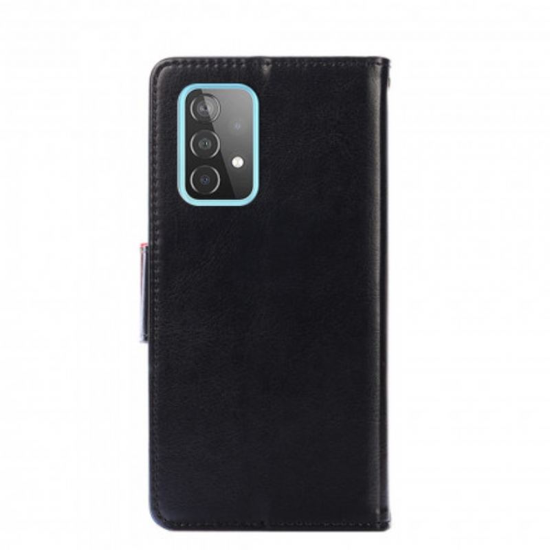 Capa Flip Para Samsung Galaxy A52 4G / A52 5G / A52s 5G Couro Sintético Vitrificado