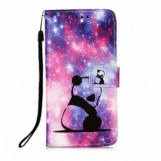 Capa Flip Para Samsung Galaxy A52 4G / A52 5G / A52s 5G Galáxia Panda