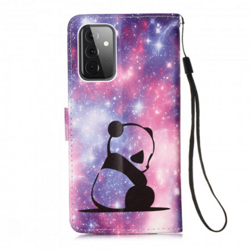 Capa Flip Para Samsung Galaxy A52 4G / A52 5G / A52s 5G Galáxia Panda