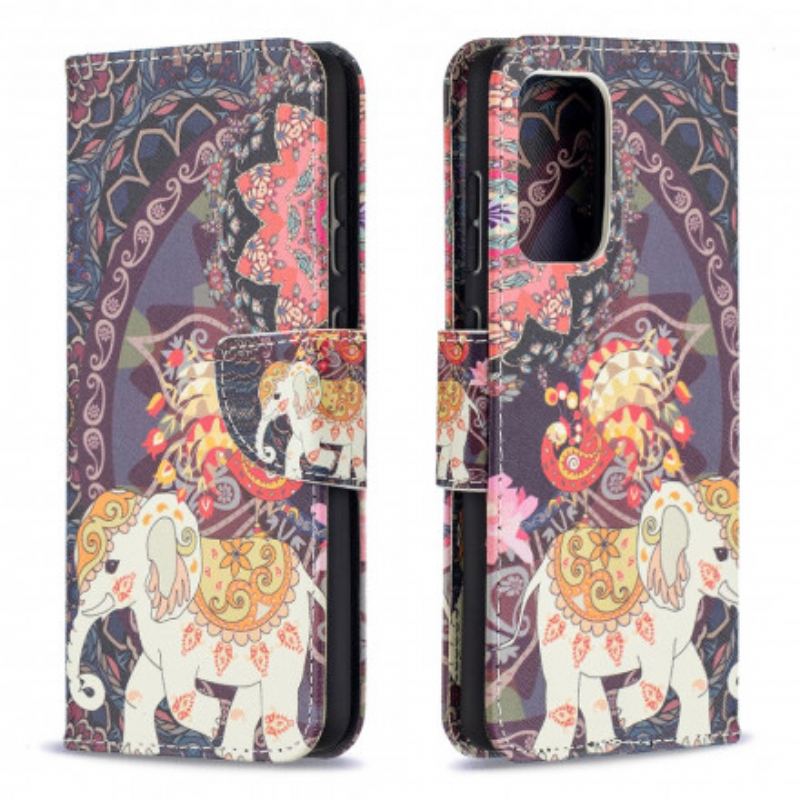 Capa Flip Para Samsung Galaxy A52 4G / A52 5G / A52s 5G Mandala De Elefantes Étnicos