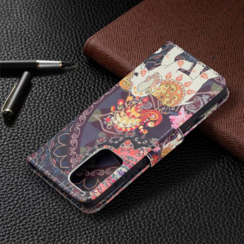 Capa Flip Para Samsung Galaxy A52 4G / A52 5G / A52s 5G Mandala De Elefantes Étnicos