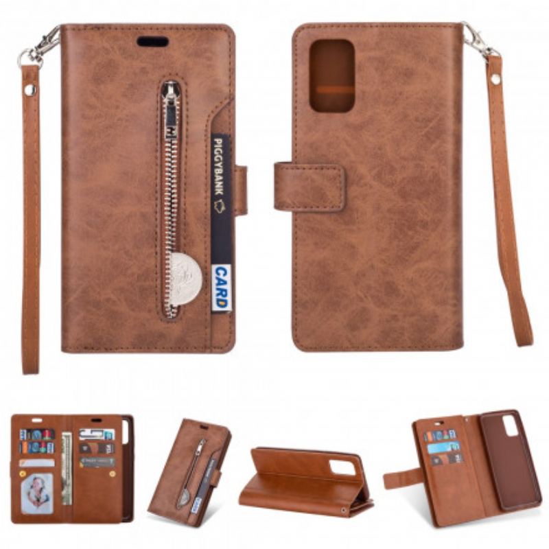 Capa Folio Para Samsung Galaxy A52 4G / A52 5G / A52s 5G Bolsa Com Cordão