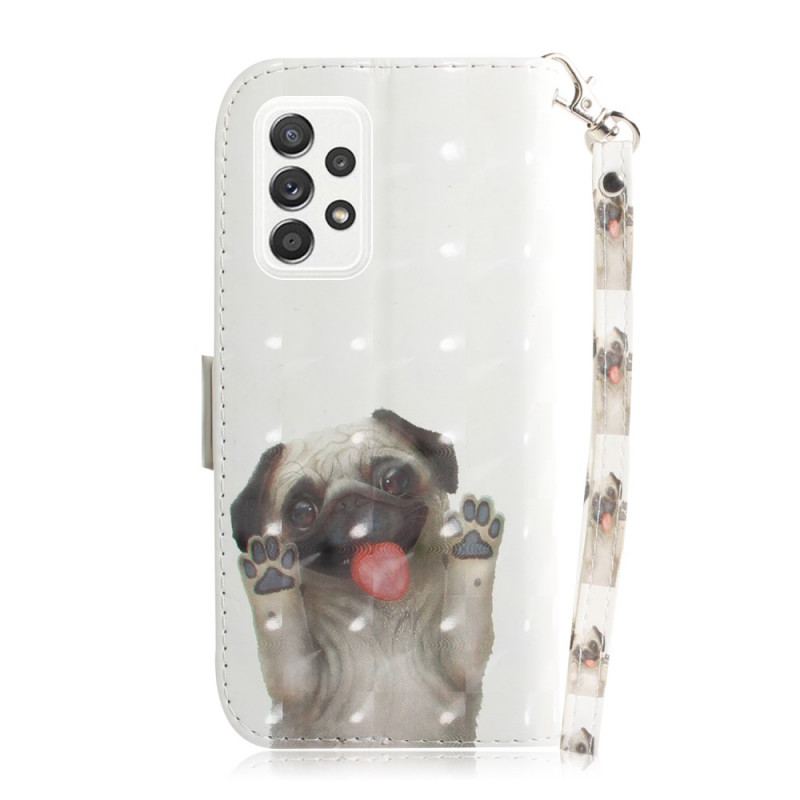 Capa Folio Para Samsung Galaxy A52 4G / A52 5G / A52s 5G De Cordão Amo Minha Tanga De Cachorro