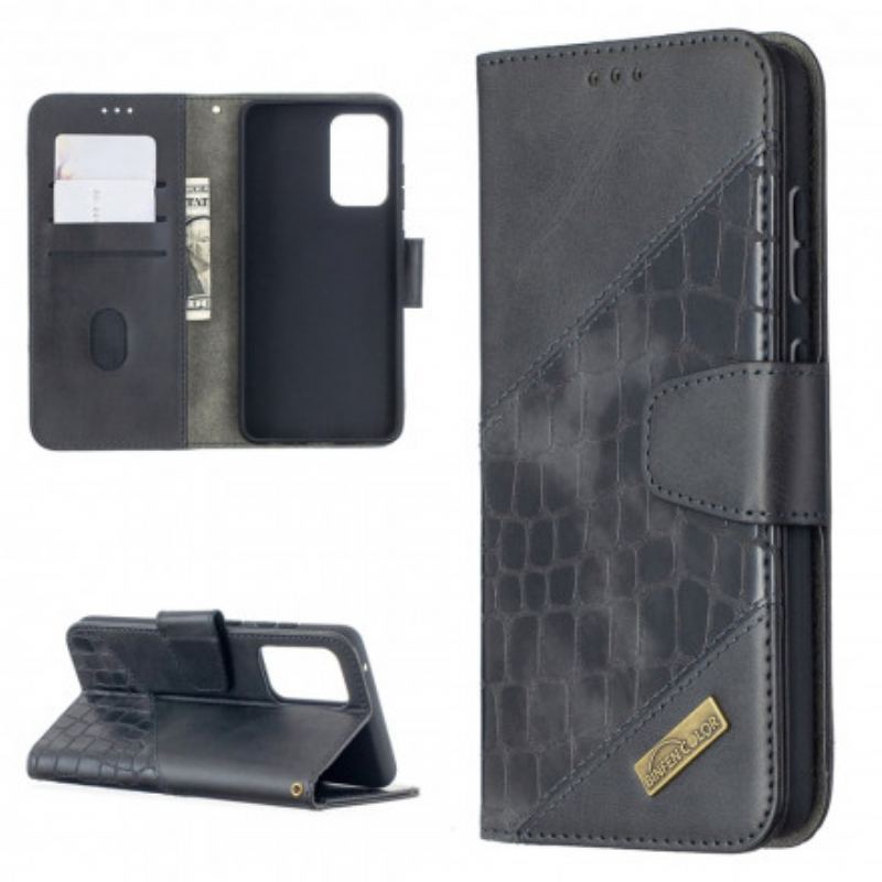 Capa Folio Para Samsung Galaxy A52 4G / A52 5G / A52s 5G Efeito Clássico De Pele De Crocodilo