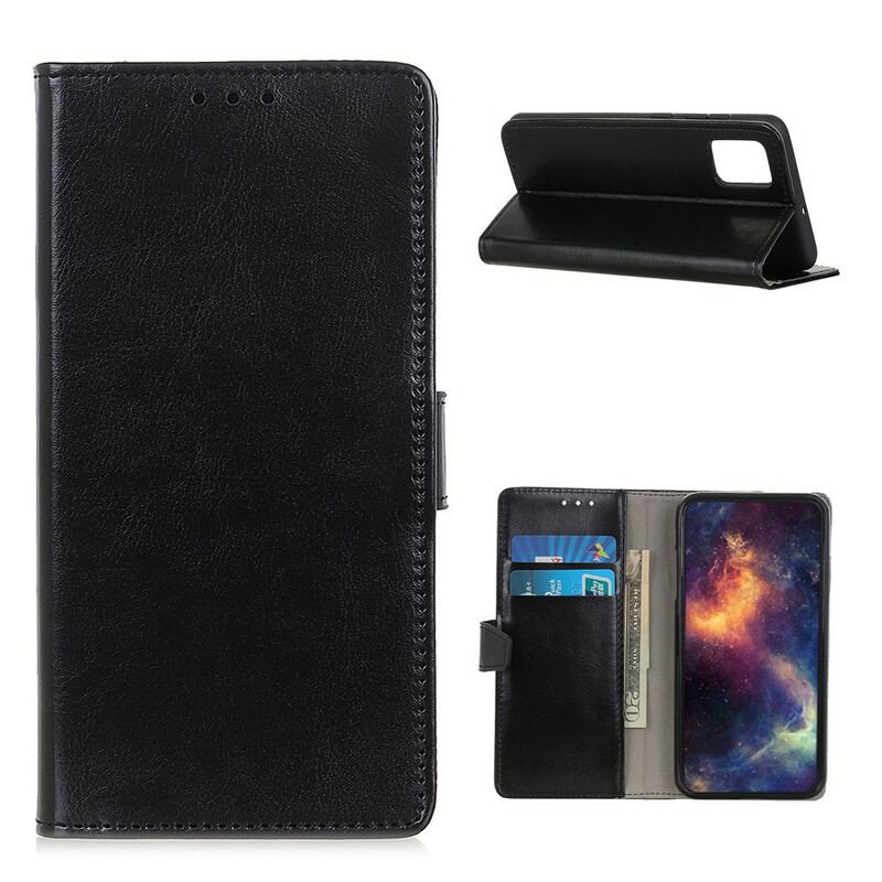 Capa Folio Para Samsung Galaxy A52 4G / A52 5G / A52s 5G Efeito Couro Brilhante Elegante