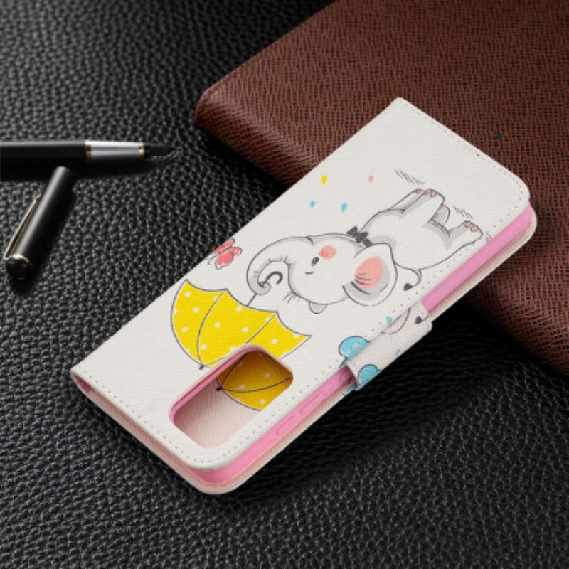 Capa Folio Para Samsung Galaxy A52 4G / A52 5G / A52s 5G Elefante Bébé