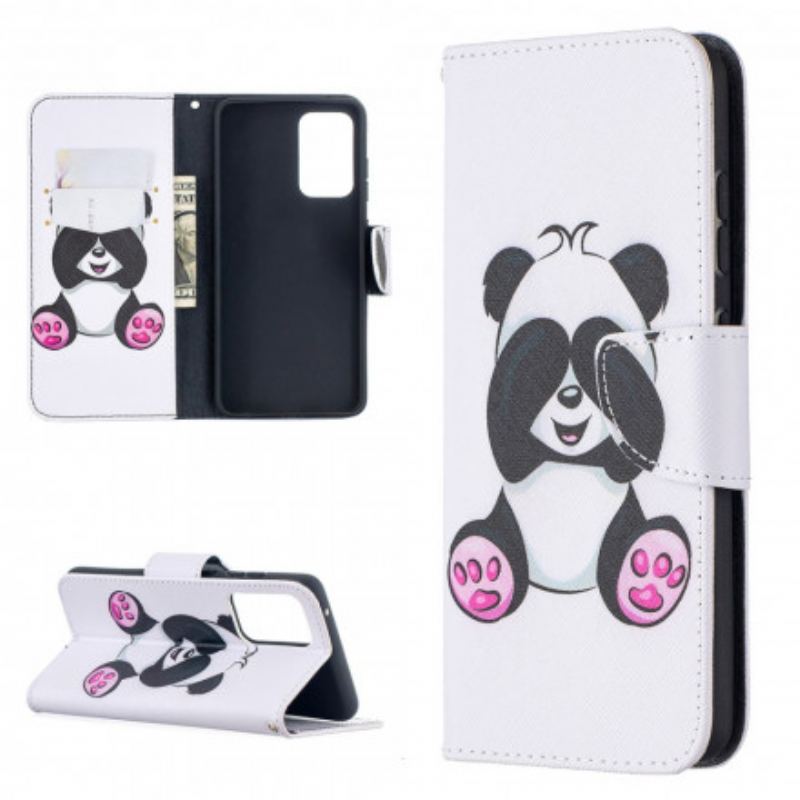 Capa Folio Para Samsung Galaxy A52 4G / A52 5G / A52s 5G Panda Divertido