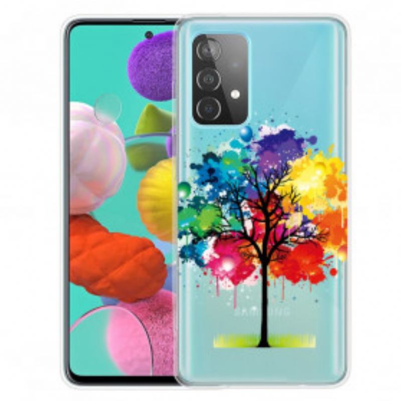 Capa Para Samsung Galaxy A52 4G / A52 5G / A52s 5G Aquarela Árvore