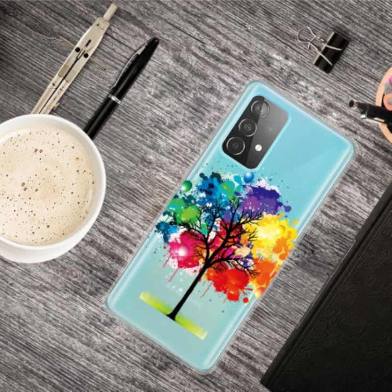 Capa Para Samsung Galaxy A52 4G / A52 5G / A52s 5G Aquarela Árvore