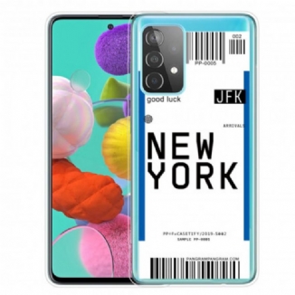 Capa Para Samsung Galaxy A52 4G / A52 5G / A52s 5G Cartão De Embarque Para Nova York