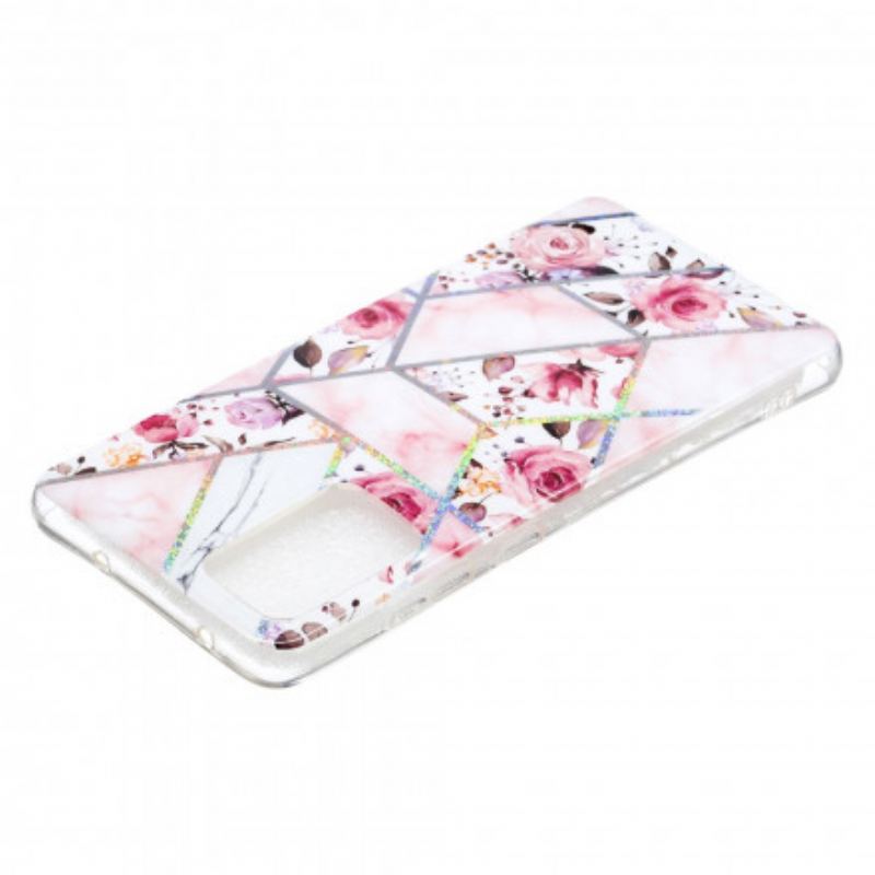 Capa Para Samsung Galaxy A52 4G / A52 5G / A52s 5G Flores Em Mármore