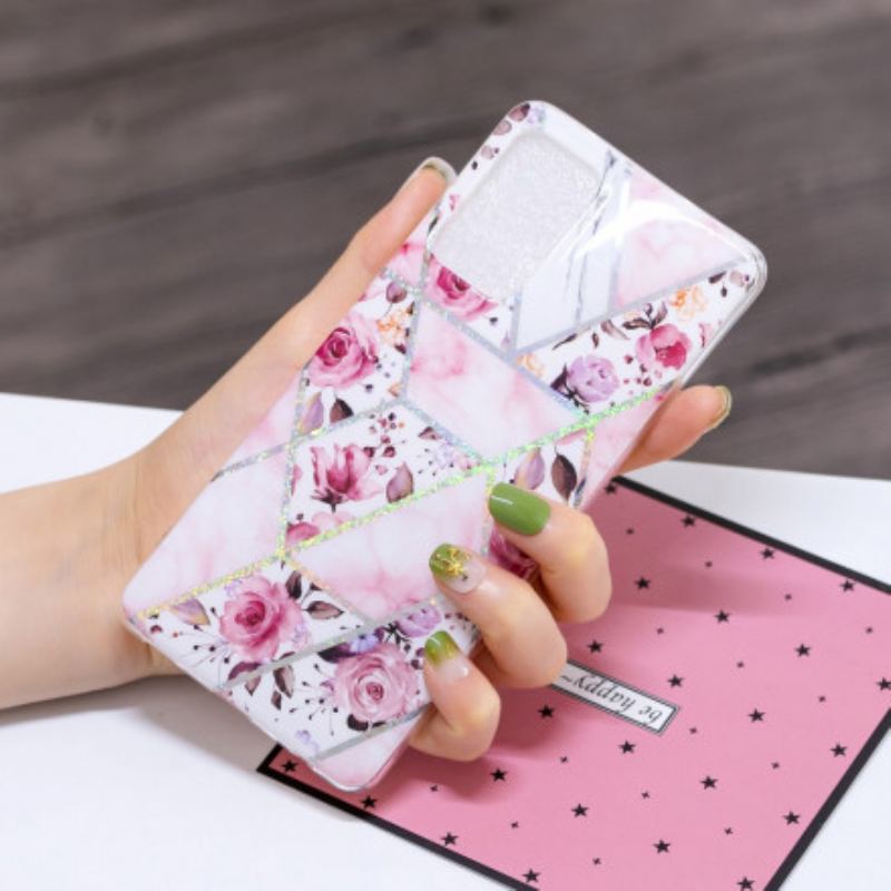 Capa Para Samsung Galaxy A52 4G / A52 5G / A52s 5G Flores Em Mármore