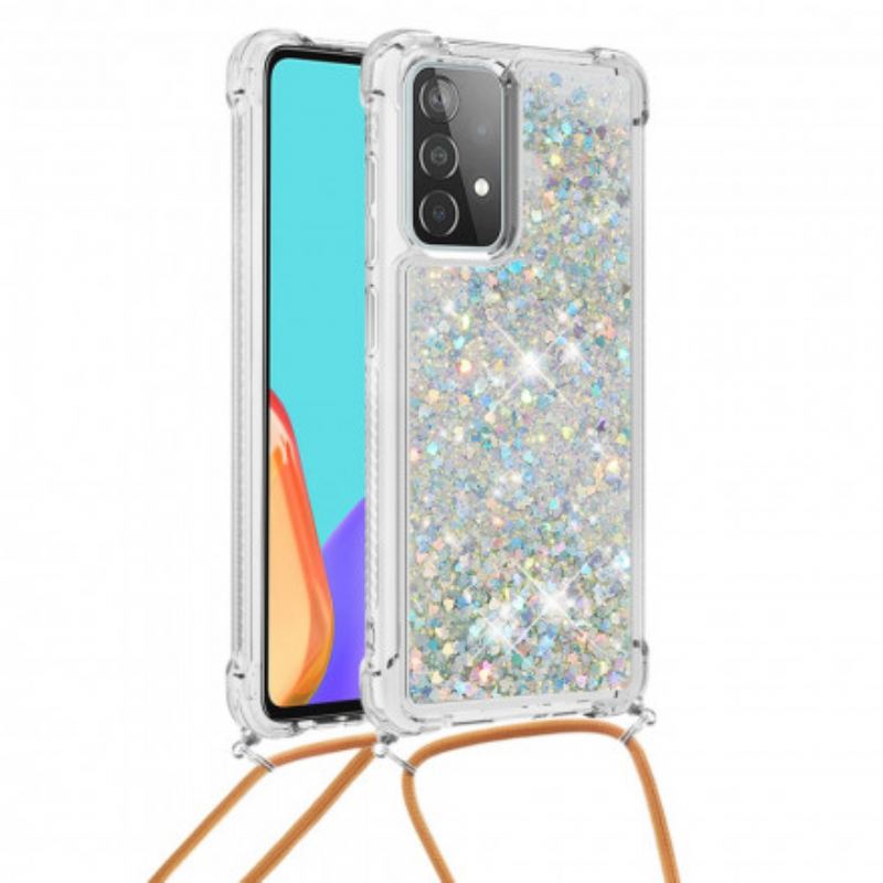 Capa Para Samsung Galaxy A52 4G / A52 5G / A52s 5G Lantejoulas Com Cordão