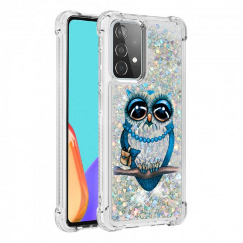 Capa Para Samsung Galaxy A52 4G / A52 5G / A52s 5G Lantejoulas Miss Coruja