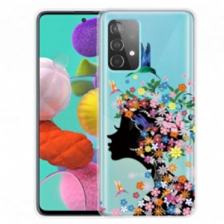 Capa Para Samsung Galaxy A52 4G / A52 5G / A52s 5G Linda Cabeça De Flor