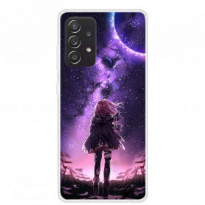 Capa Para Samsung Galaxy A52 4G / A52 5G / A52s 5G Lua Cheia Mágica