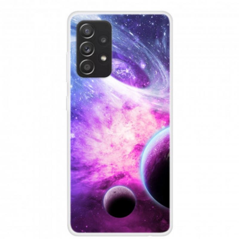 Capa Para Samsung Galaxy A52 4G / A52 5G / A52s 5G Planetas De Silicone