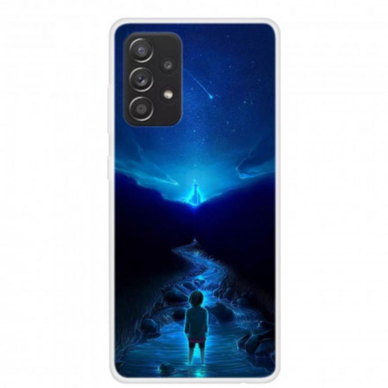 Capa Para Samsung Galaxy A52 4G / A52 5G / A52s 5G Silicone Sonhos De Planetas