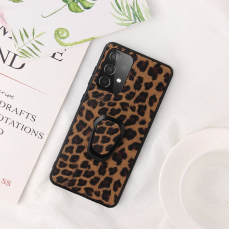 Capa Para Samsung Galaxy A52 4G / A52 5G / A52s 5G Suporte De Anel Estilo Leopardo