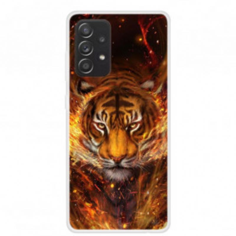 Capa Para Samsung Galaxy A52 4G / A52 5G / A52s 5G Tigre Flexível