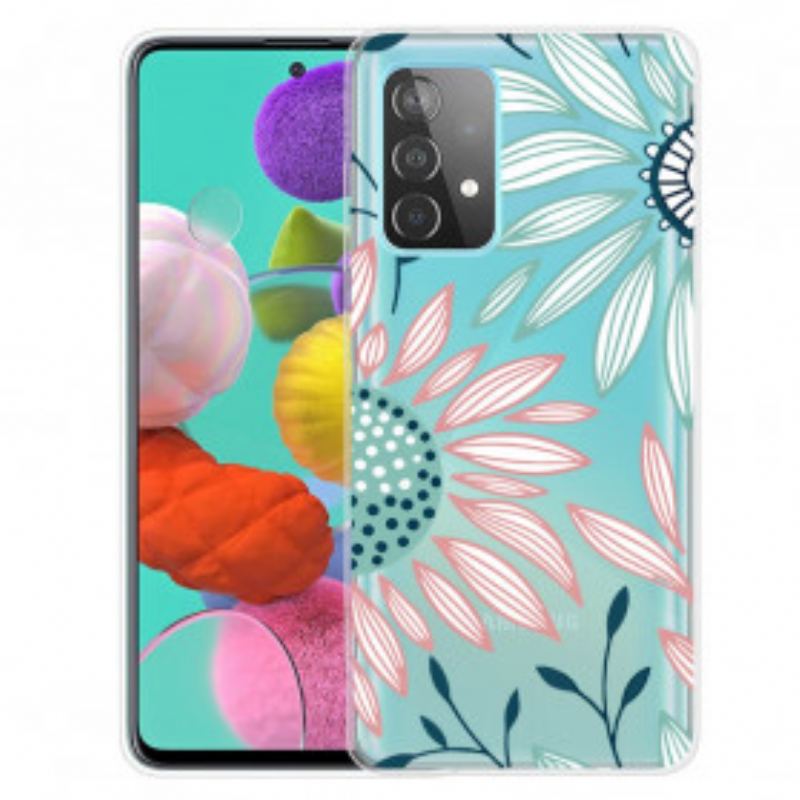 Capa Para Samsung Galaxy A52 4G / A52 5G / A52s 5G Uma Flor Transparente