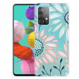 Capa Para Samsung Galaxy A52 4G / A52 5G / A52s 5G Uma Flor Transparente