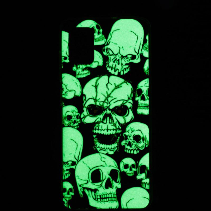 Capa De Celular Para Xiaomi Redmi 10 Cuidado Crânios Fluorescentes