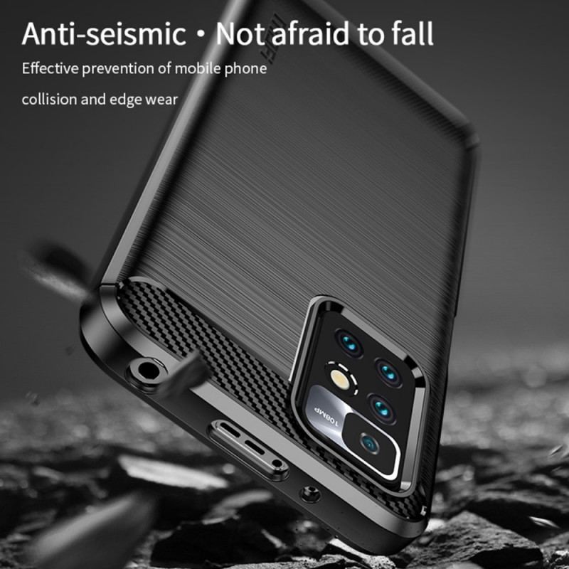 Capa De Celular Para Xiaomi Redmi 10 Fibra De Carbono Escovada Mofi