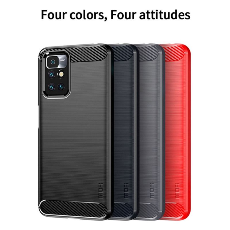 Capa De Celular Para Xiaomi Redmi 10 Fibra De Carbono Escovada Mofi