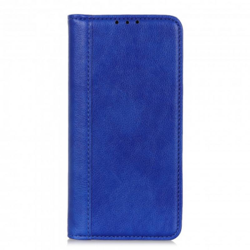 Capa De Celular Para Xiaomi Redmi 10 Flip Couro Litchi Elegance Dividido