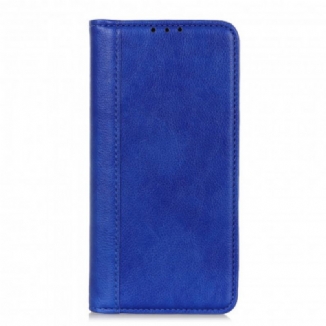 Capa De Celular Para Xiaomi Redmi 10 Flip Couro Litchi Elegance Dividido