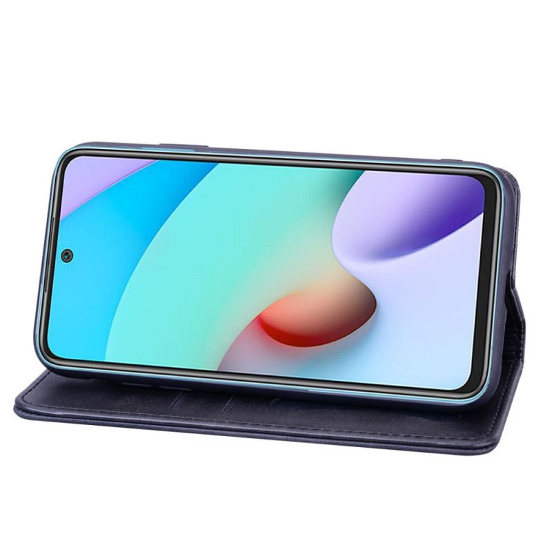 Capa De Celular Para Xiaomi Redmi 10 Flip Efeito Couro Empresarial Em Dois Tons