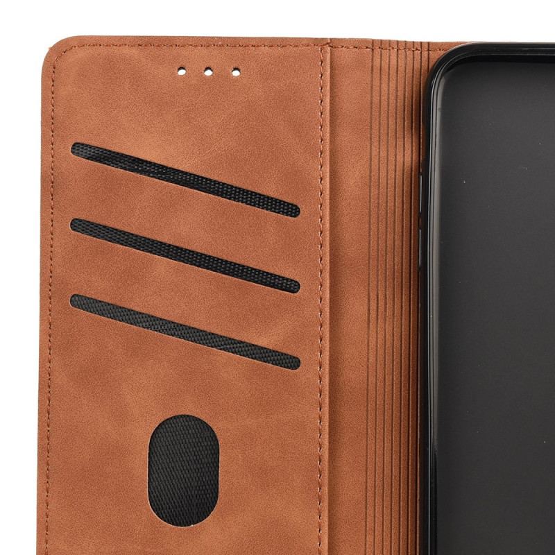 Capa De Celular Para Xiaomi Redmi 10 Flip Efeito Couro Empresarial Em Dois Tons