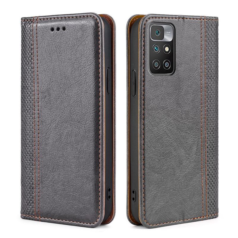 Capa De Celular Para Xiaomi Redmi 10 Flip Estilo Vintage De Couro