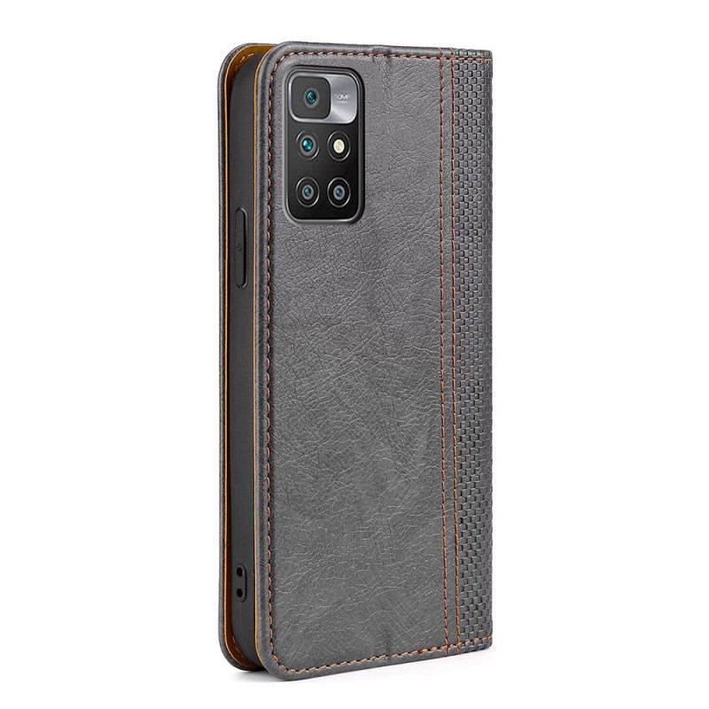 Capa De Celular Para Xiaomi Redmi 10 Flip Estilo Vintage De Couro