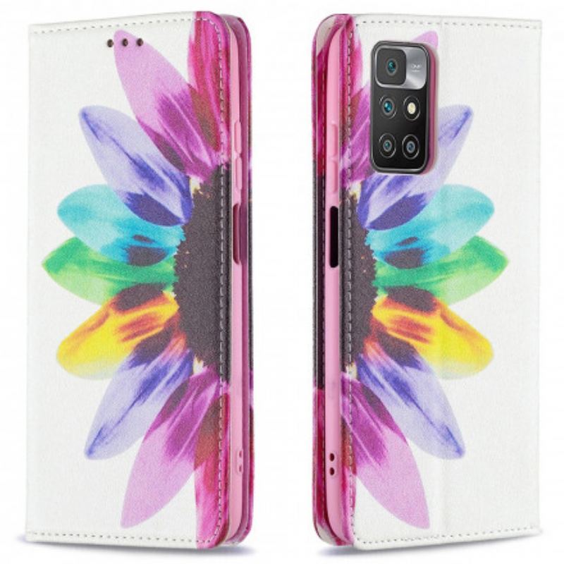 Capa De Celular Para Xiaomi Redmi 10 Flip Flor Aquarela