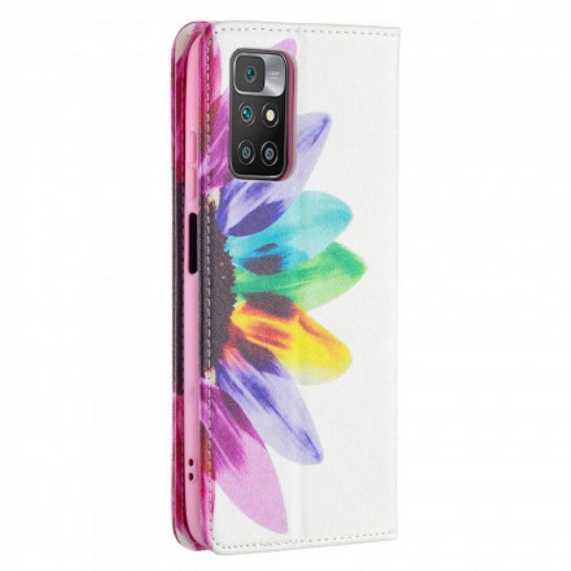 Capa De Celular Para Xiaomi Redmi 10 Flip Flor Aquarela