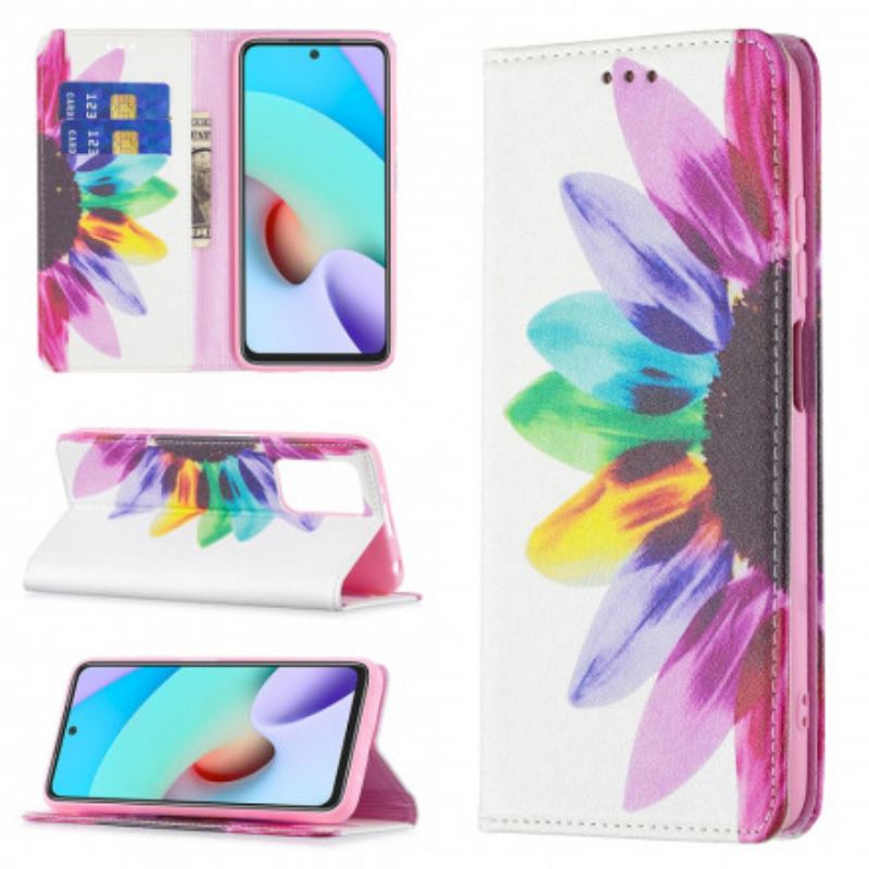 Capa De Celular Para Xiaomi Redmi 10 Flip Flor Aquarela