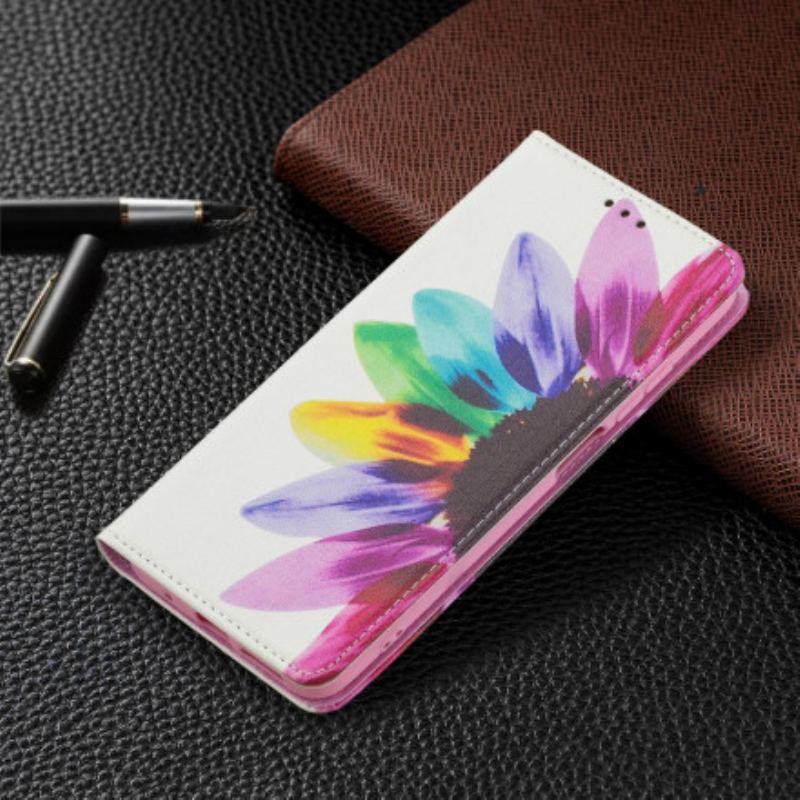 Capa De Celular Para Xiaomi Redmi 10 Flip Flor Aquarela