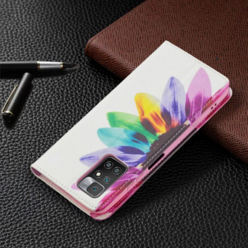 Capa De Celular Para Xiaomi Redmi 10 Flip Flor Aquarela