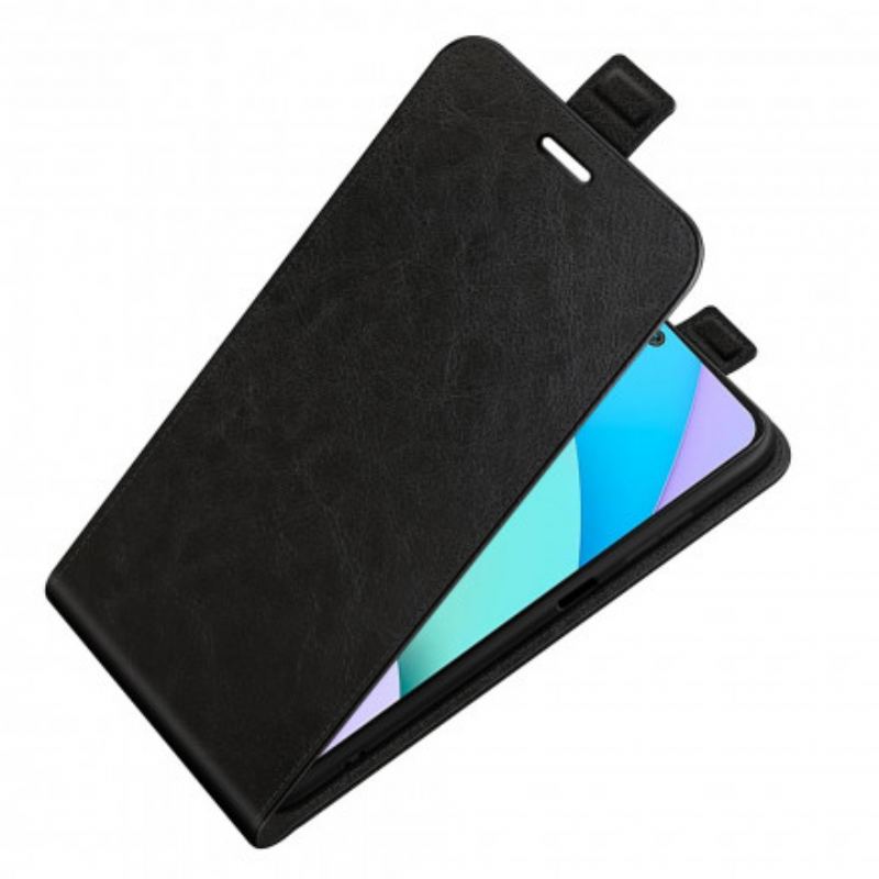 Capa De Couro Para Xiaomi Redmi 10 Flip Efeito De Couro Com Aba Vertical