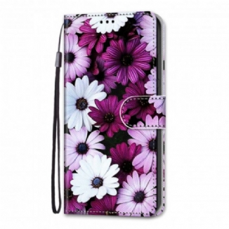 Capa De Couro Para Xiaomi Redmi 10 Maravilha Floral