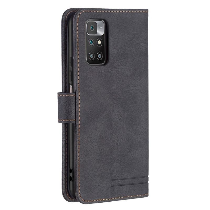 Capa De Couro Para Xiaomi Redmi 10 Rfid Binfen Cor